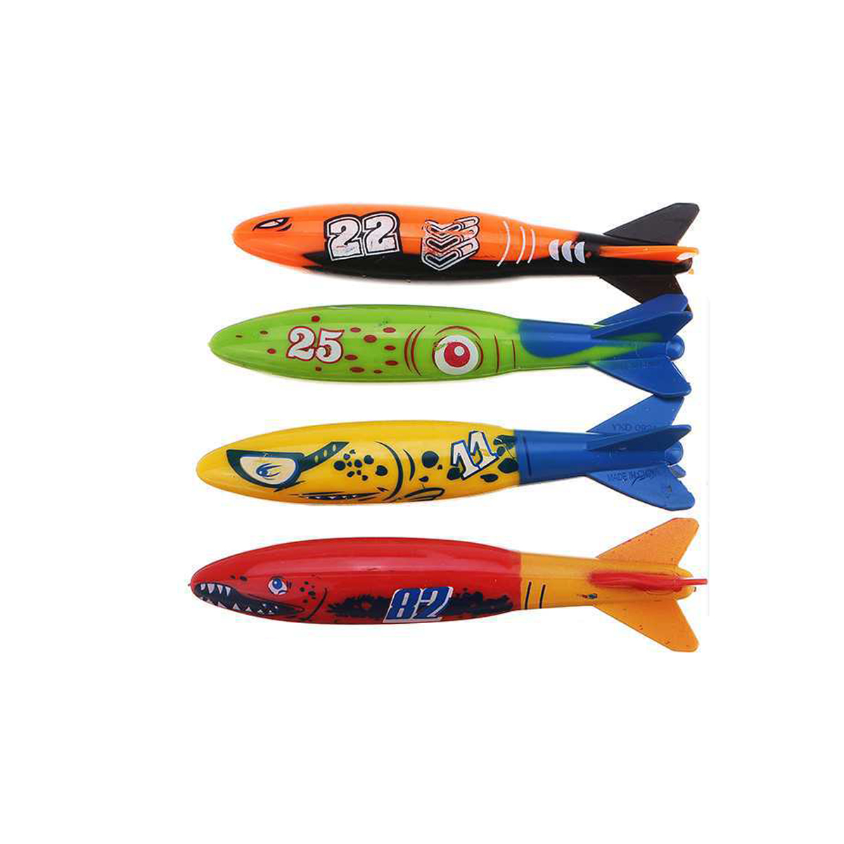 22 Teile/satz Tauchen Rakete Werfen Spielzeug Schwimmbad Tauchen Spiel Sommer Räuber Art Tauchen Stock Spielen Wasser Spielzeug Schlecht spielzeug: 4Stck Rakete