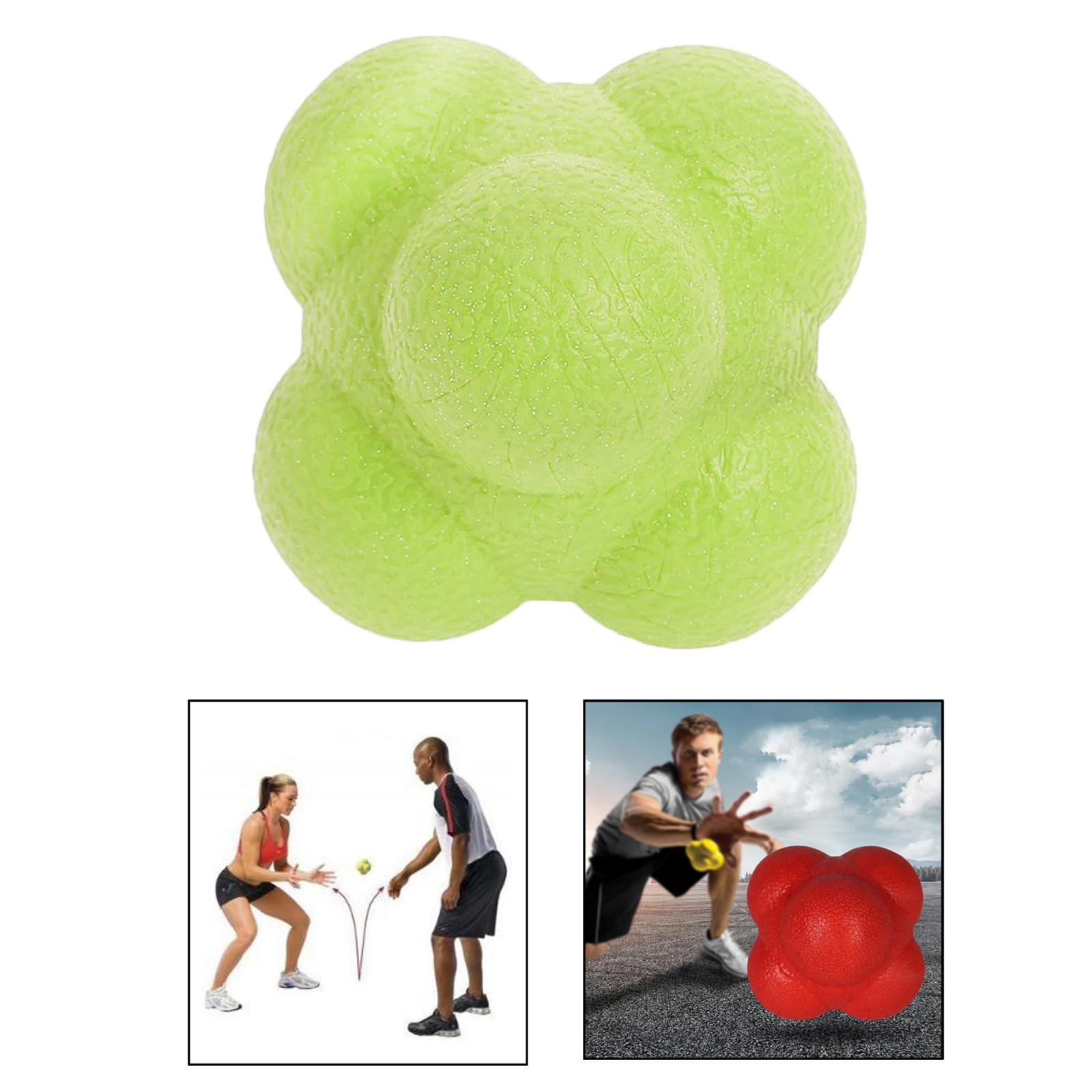 5.5cm Reaction Ball Reflex Agility Training for Baseball Softball Football Training Hand Eye Coordination Reflex Exercise: Yellow