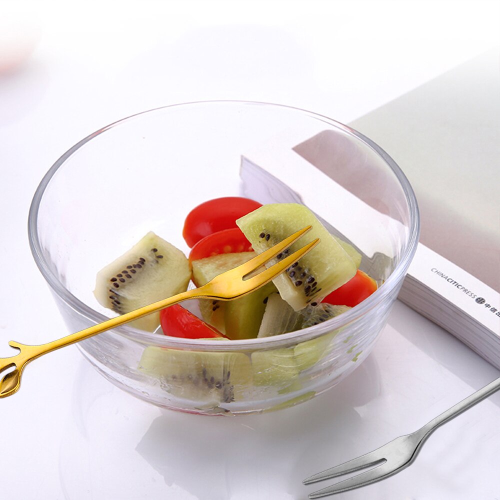 Coffee Stirring Spoon Stainless Steel Branch Leaves Handle Teaspoon Dessert Scoop Fork Kitchen Tableware Christmas