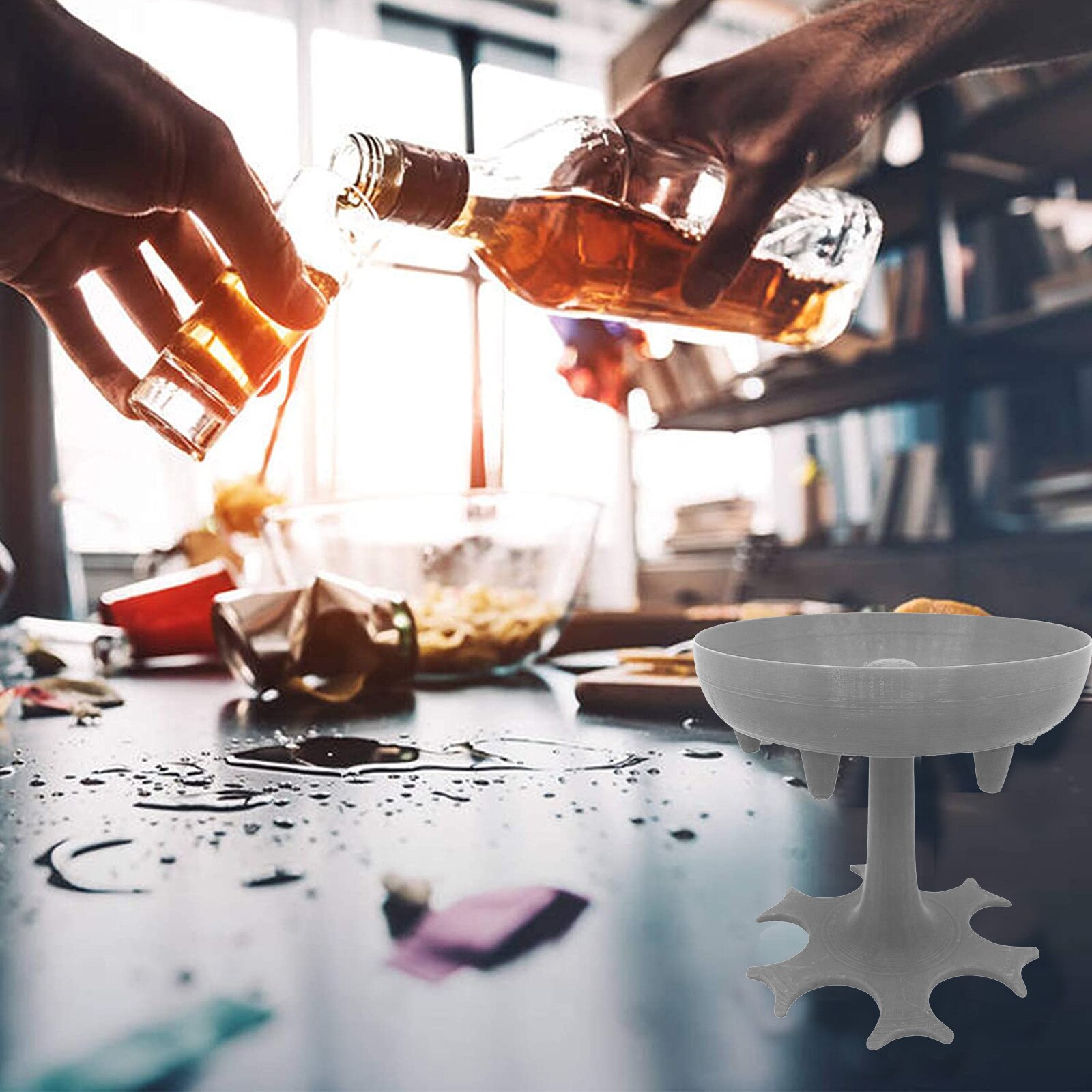 6 Shot Glass Dispenser And Holder -dispenser For Filling Liquids, Shots Dispenser Home Bar Time Liquor Dispenser And Carrier