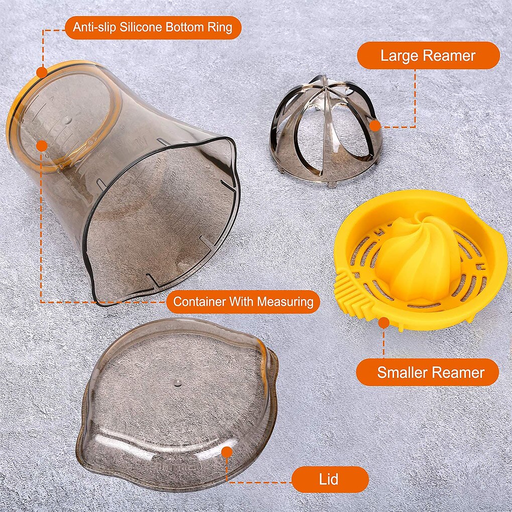 Handleiding Sap Cup 2 In 1 Citrus Juicer Citroen Oranje Fruit Hand Knijper Abs Plastic Maatbeker Ingebouwde meetschaal