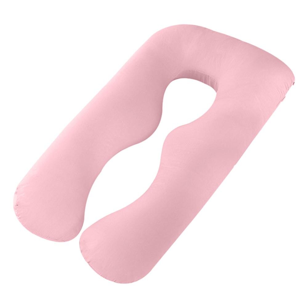 U Shape Maternity Pregnancy Pillow Pure Cotton Sleeper Women Slide Cushion: Pink