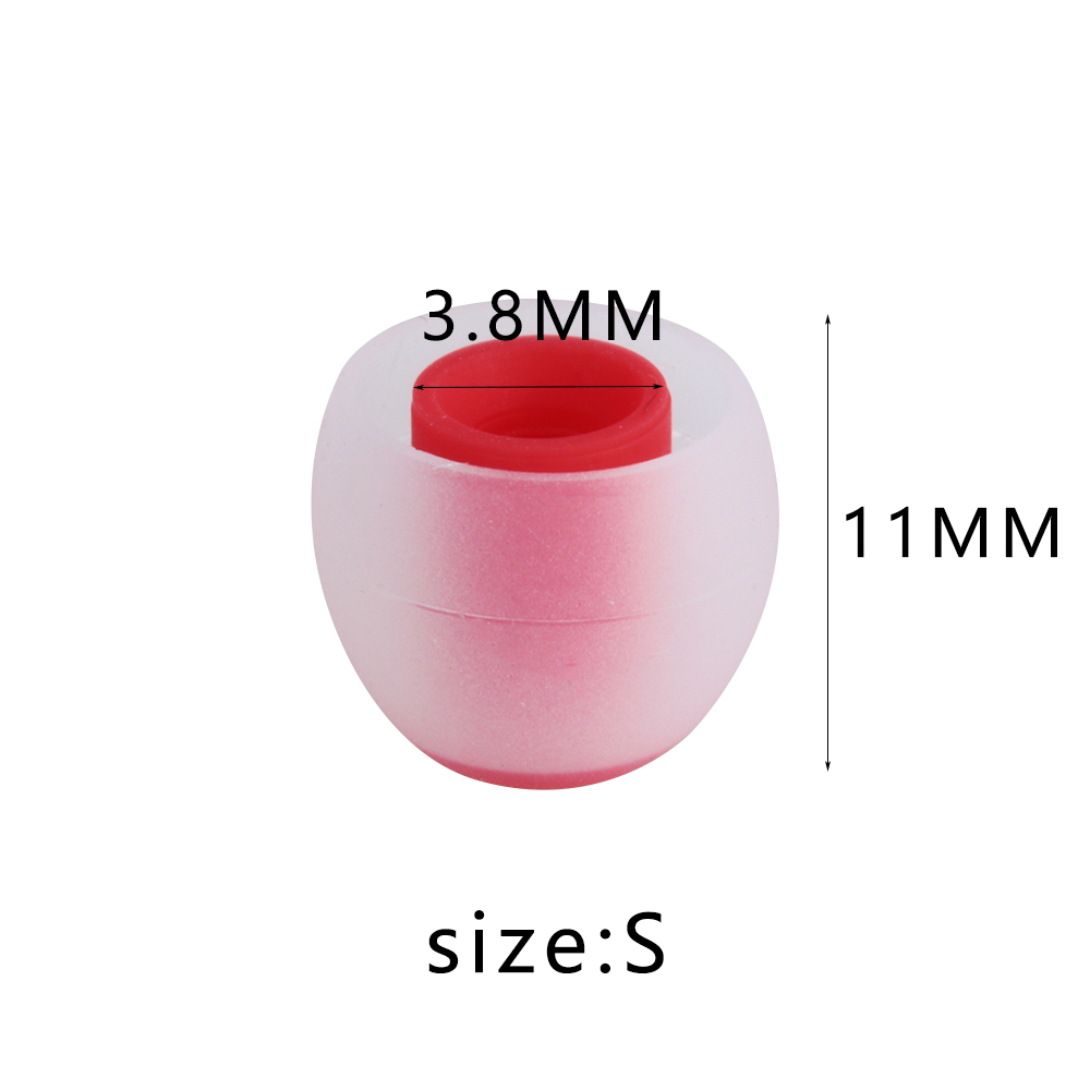 Universal 12pcs/6pairs 3.8mm Durable In-ear Earphone Headphone Earbuds Replacement Silicone Rubber Ear Tips