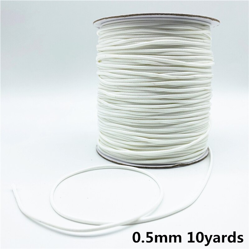 0.5mm/0.8mm/1mm/1.5mm/2mm cordon de coton ciré corde fil ciré cordon sangle collier corde pour la fabrication de bijoux: Kaki