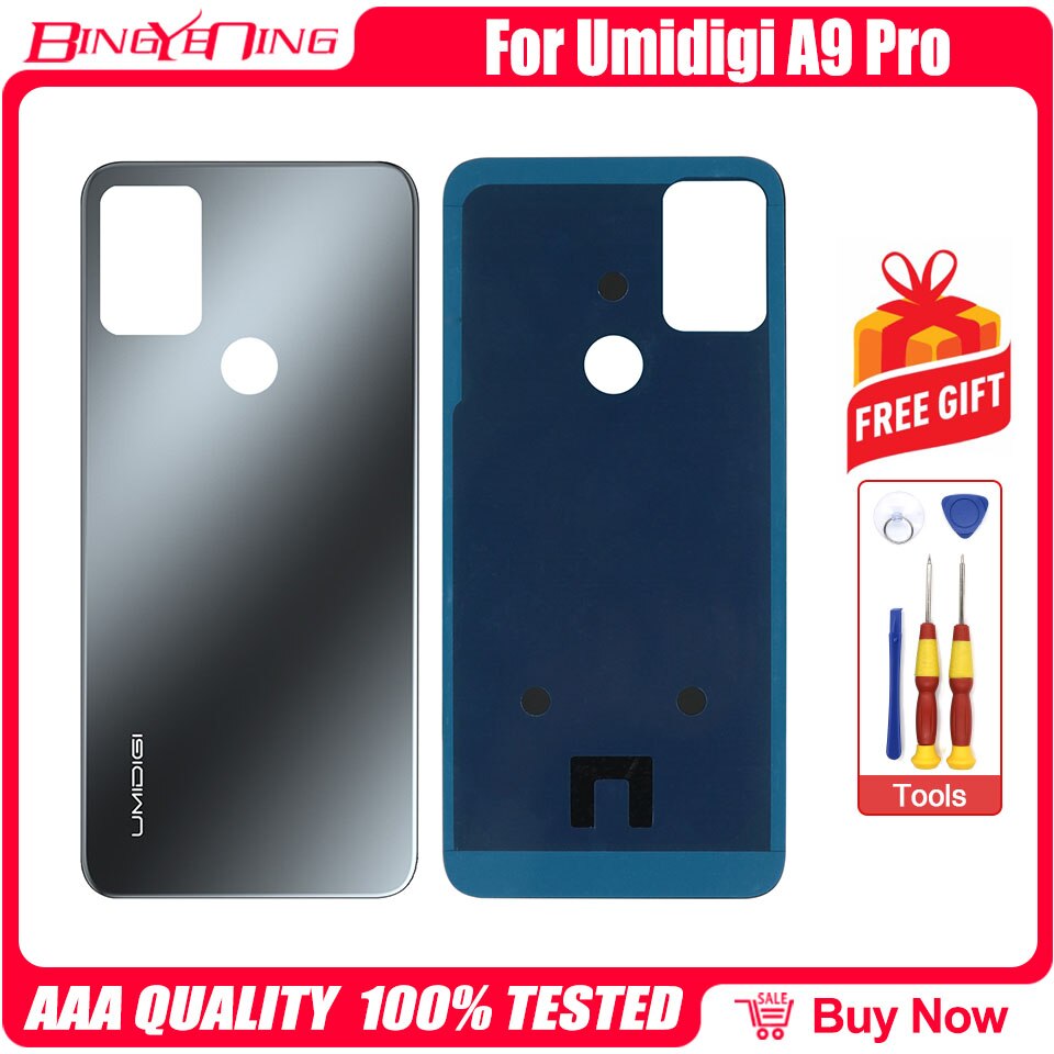 BingYeNing For A5 Pro A7 Pro A9 Pro Battery Cover Back Housing For Umidigi S5 Pro Bison Battery Cover: A9 Pro Gray