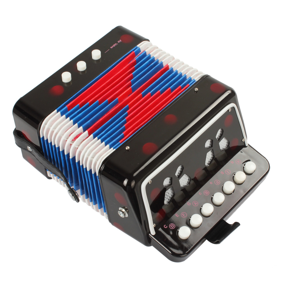 IRIN 7 Keys+3 Buttons Miniature Accordion for Aged 5 and Up Children / Kids Button Toy Instrument