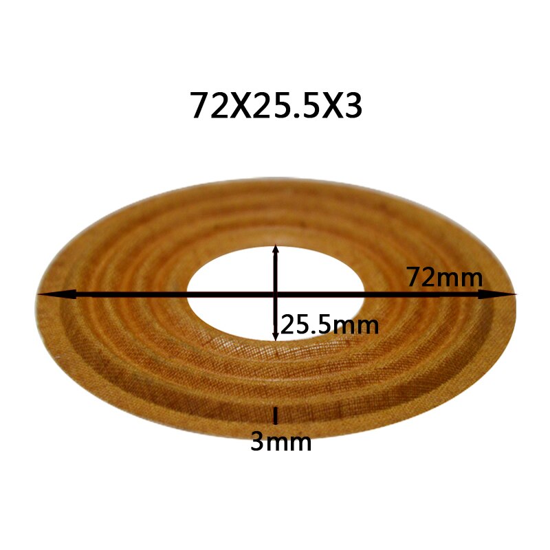 2 uds. De altavoces de onda elástica de 58x2 0/72x25.5/75x1 9/75x25,5mm, Subwoofer, altavoz de graves profundos, amortiguador de araña para reparación: 72x25.5x3mm