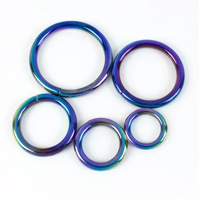 10Pcs Meetee 13-38mm Metal O Ring Buckle Circle Connection Hook DIY Bag Strap Belt Buckles Dog Collar Webbing Clasp Accessories: 8# / DULL