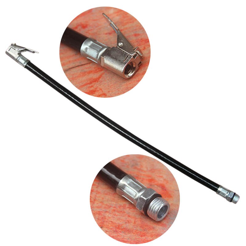 Motorcycle Bicycle Car Flexible Clip-on Air Tyre Tire Chuck Inflator Hose Tool B99