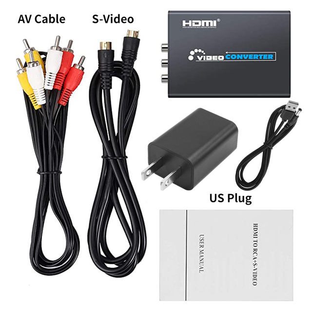 HDMI to AV S-Video CVBS Video Converter HDMI to SVIDEO+S VIDEO Switcher Adaptor HD 3RCA PAL/NTSC Switch for TV PC Blue-Ray DVD: Blue