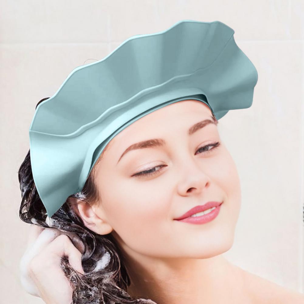 Shower Cap Shield Adjustable Bathing Head Hat Shampoo Visor Cap Soft BPA Free Hair Washing Shield For Head Ear Eye Protection