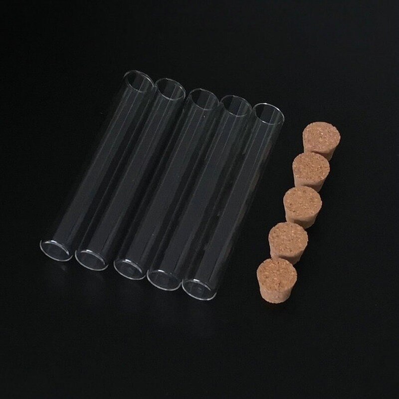 24 teile/los 15x100mm Klaren Flachen Boden Glas Reagenzglas Mit Korken Labor Liefert