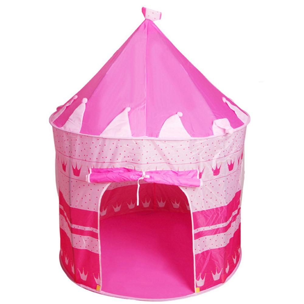 3 In 1 Raket Tent Draagbare Kinderen Tent Baby Speelgoed Vouwen Kruipen Tunnel Playhouse Kinderen Tipi Tent Oceaan Bal zwembad Pit Huis: 1pcs Pink