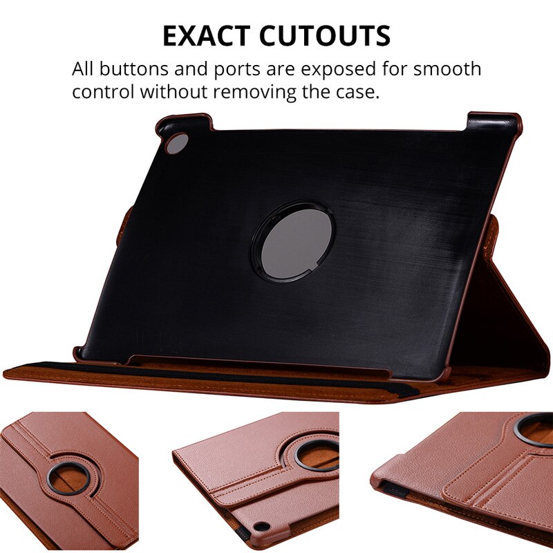 360 roterende etui til huawei mediapad  m5 10.8 foldbart stativ pu læder etui flip cover til huawei  m5 pro 10.8 tommer tablet fundas