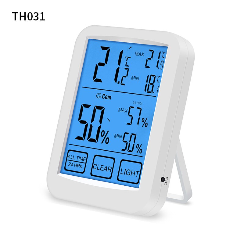 Junejour Large Screen LED Display Temperature Humidity Meteorological Station Thermometer Home Baby Room Temperature Thermometer: TH031