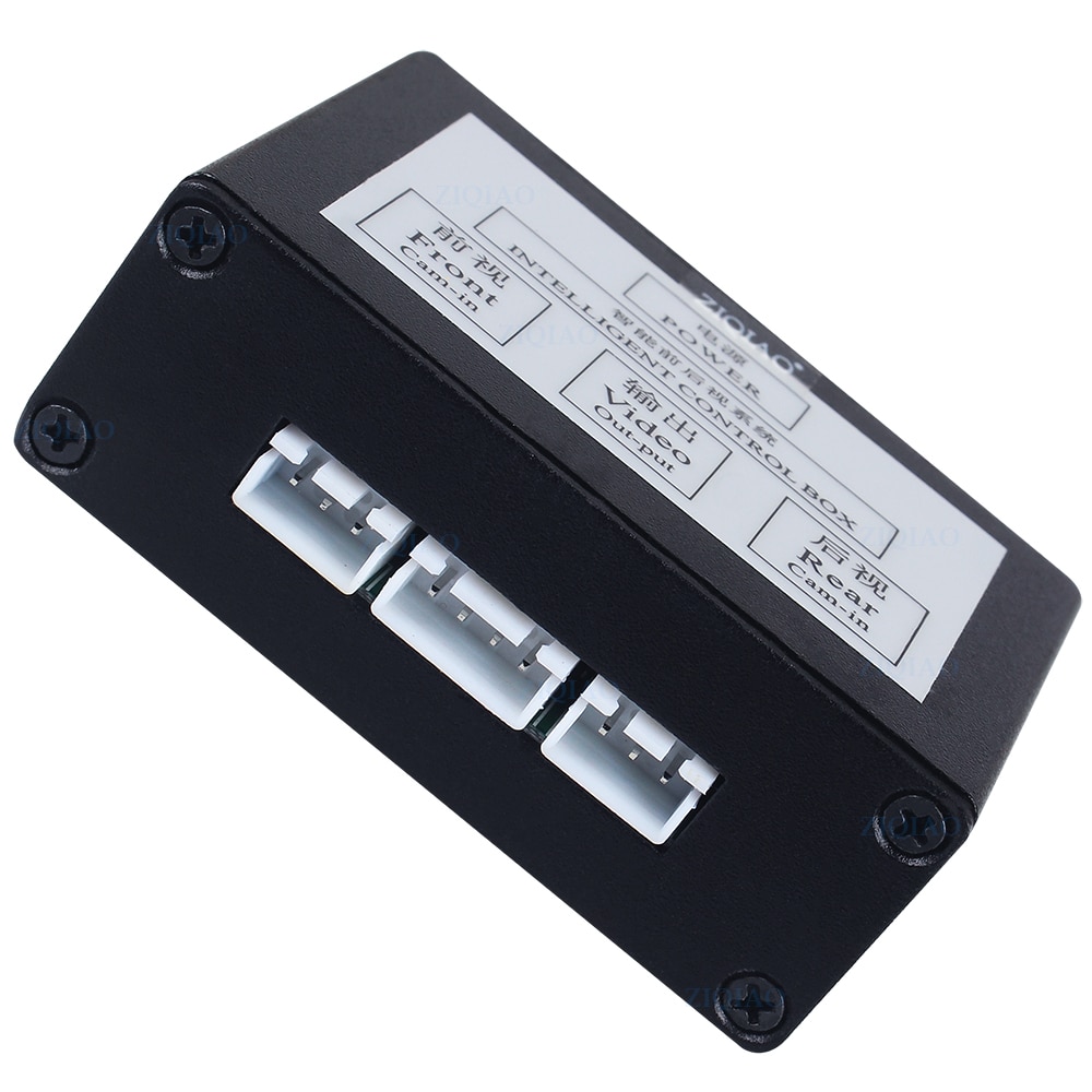 Car Camera Video Converter Box Video Control Switch Dual Channel for Front Rear Side View Automatic Switching HS037