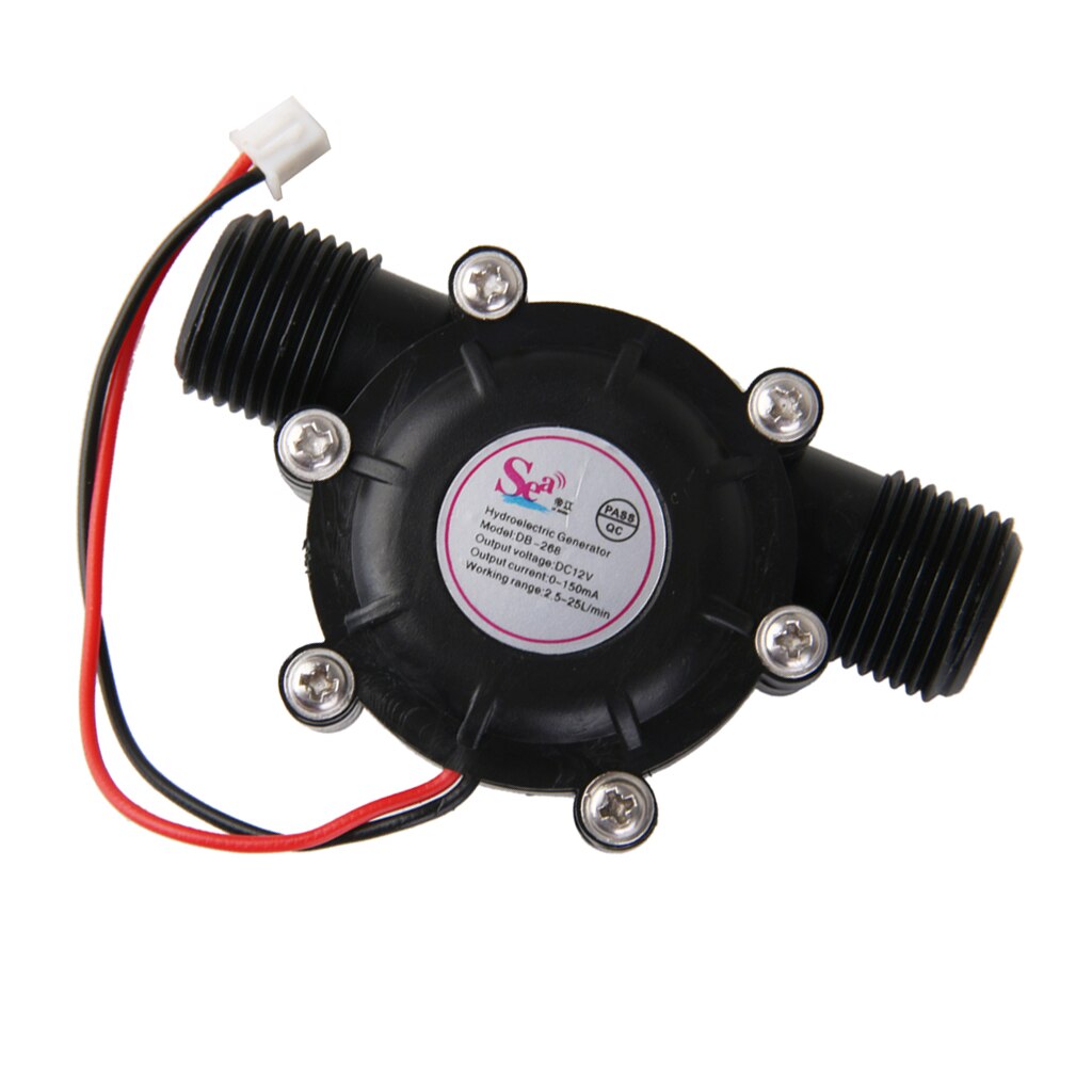 Generador de microturbina hidráulica, carga de agua para luz LED, Mini batería, DC12V