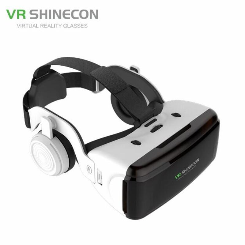 Vr Virtual Reality 3D Glazen Doos Stereo Voor Google Kartonnen Headset Helm Voor Ios Android Smartphone Bluetooth Rocker