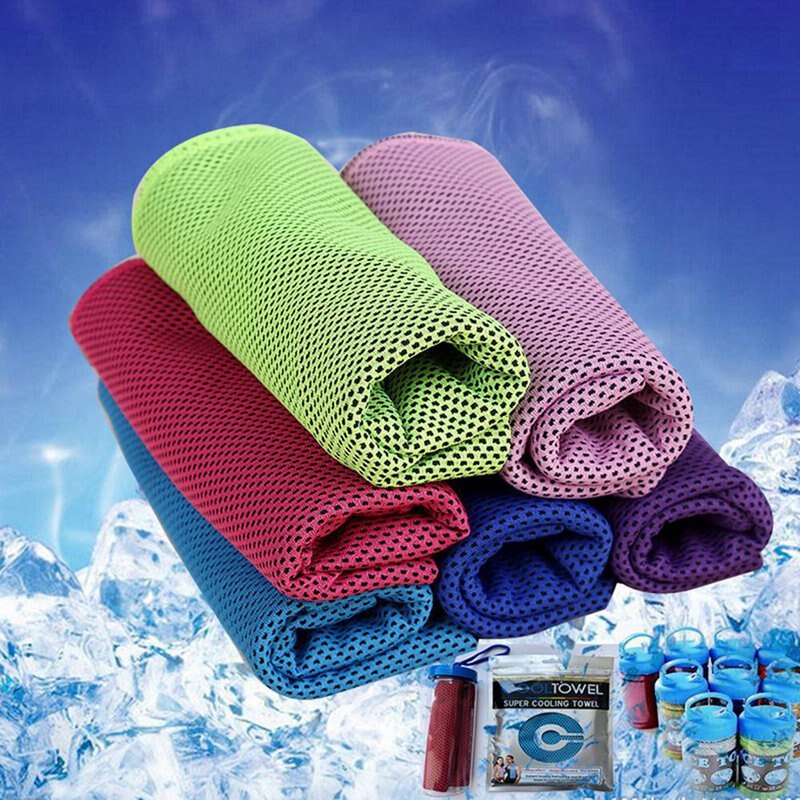80*30cm mikrofiber sports øjeblikkeligt kølehåndklæde gym ansigt svømning håndklæde fitness is cool yoga håndklæde