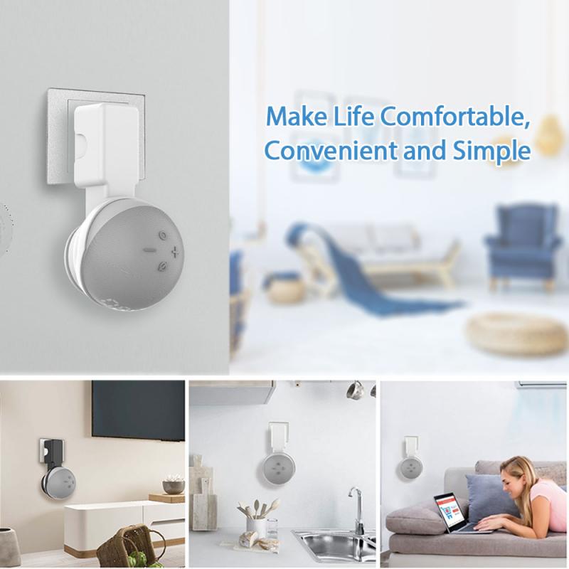 Soporte de pared para Alexa Echo Dot de 4ta generación, colgador de montaje en pared para ahorro de espacio
