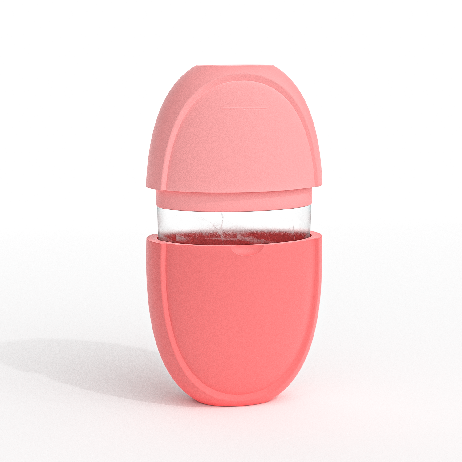 Siliconen Ijsroller Mal Mini Draagbaar Gezichtsreinigingstool Koud Kompres Rustgevende Massage Ijsdoos Duurzaam Huidverzorgingstool: Roze