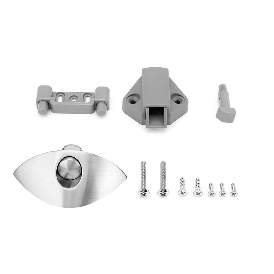 Half-Moon Push Button Latch Furniture Handle Caravan Cupboard Cabinet Door Lock Alloy Handle Lock