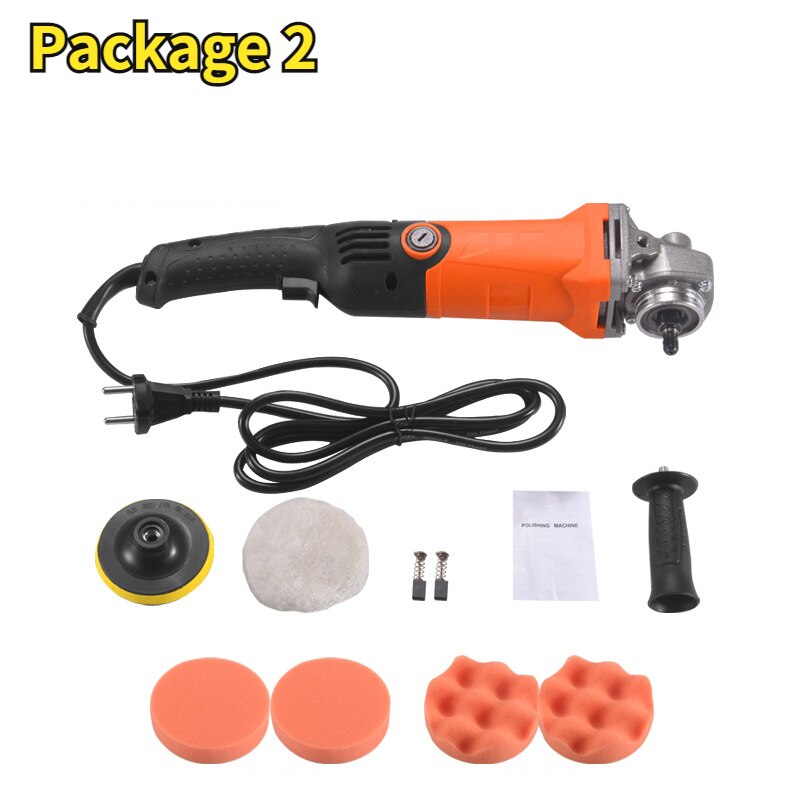 1200W Mini Auto Polijsten Waxen Machine Auto Kras Reparatie Schoonheid Glazuur Sluitmachine Baan Dual Action Auto Detailing Gereedschap: Bruin