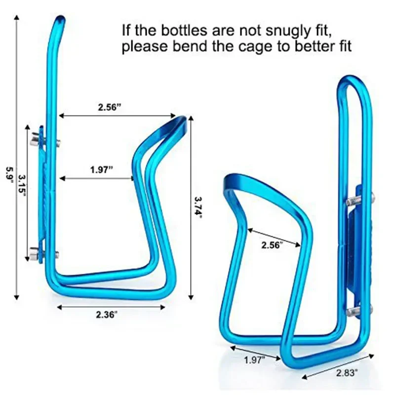 Bike Water Bottle Holder, Bottle Cage Holder, Compatible with Any Standard Water Bottle, Easy Install Quickly Mounts to Any Bike