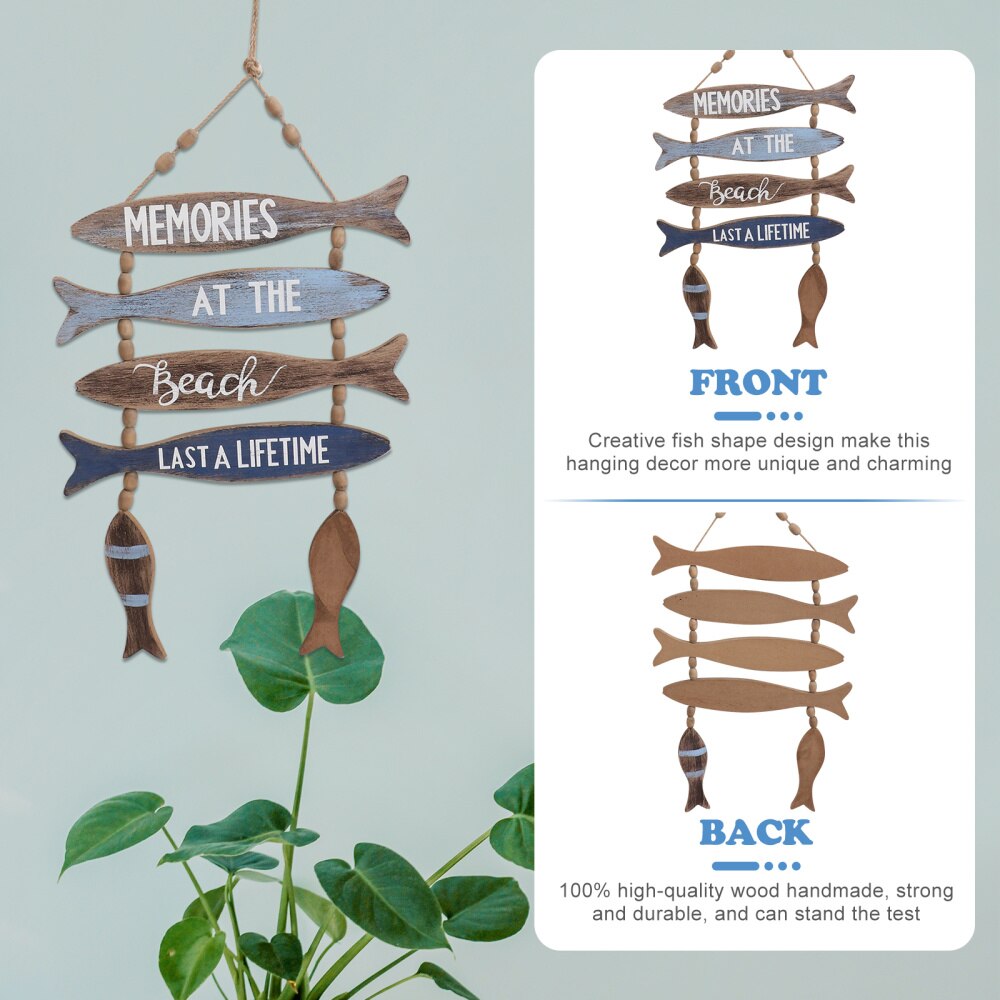 1Pc Mediterrane Stijl Houten Muur Opknoping Hanger Deur Opknoping Boord Decor