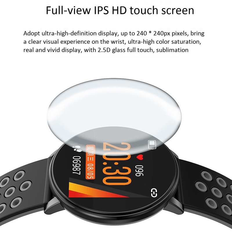 W8 Smart Watch IP67 Waterproof Smartwatch Heart Rate Blood Pressure Fitness Tracker Smart Bracelet Wristband