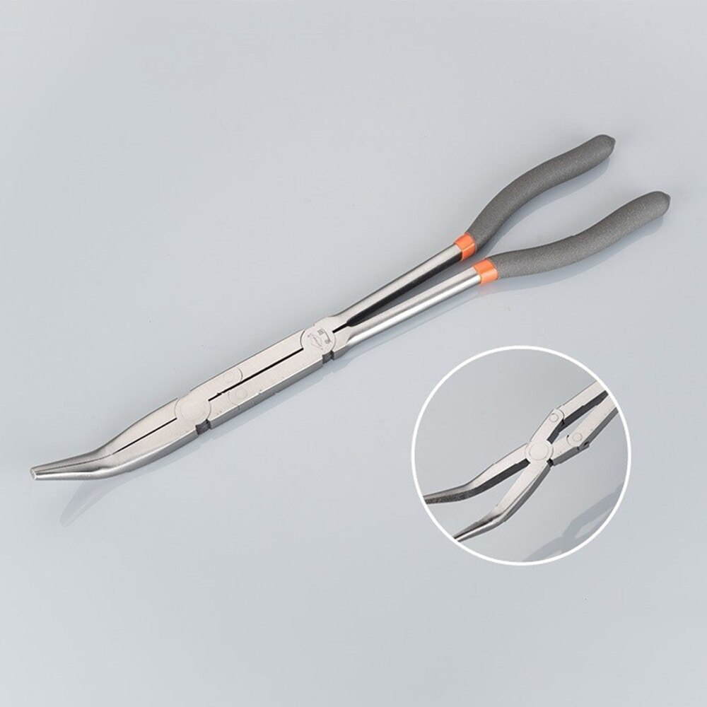 Lange Zange Gerade 45 90 Grad O-bilden Biegen Nadel Nase Zangen 13 &quot;Stecker Abzieher Multi-funktionale mechanik Hause Hand Werkzeug