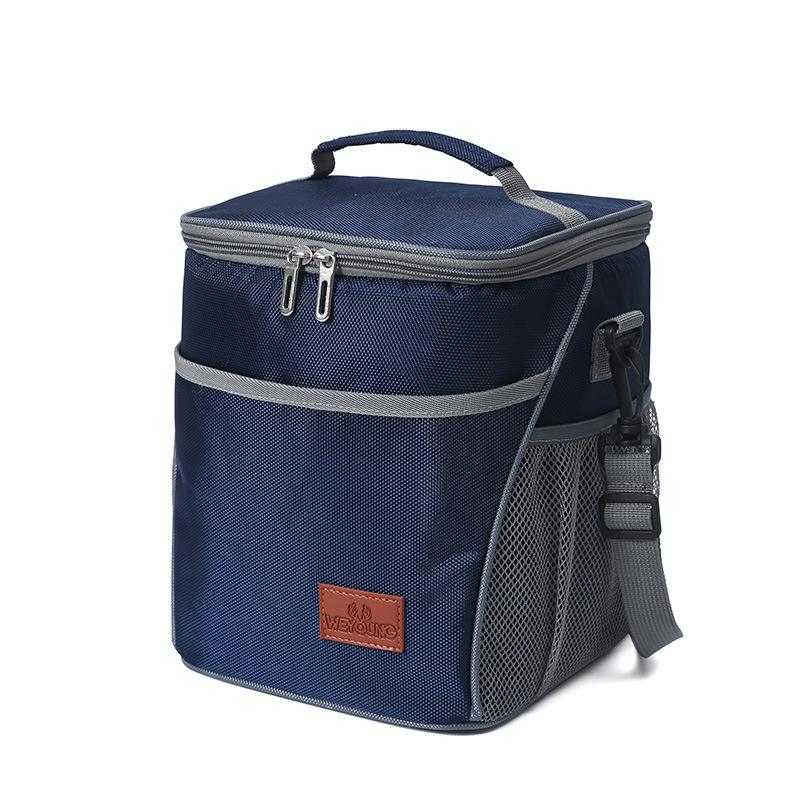10L Heat preservation Refrigeration Bag Waterproof Foil Picnic Office Student Portable Thermal Camping Lunch Bag Dinner Ice Box: Blue
