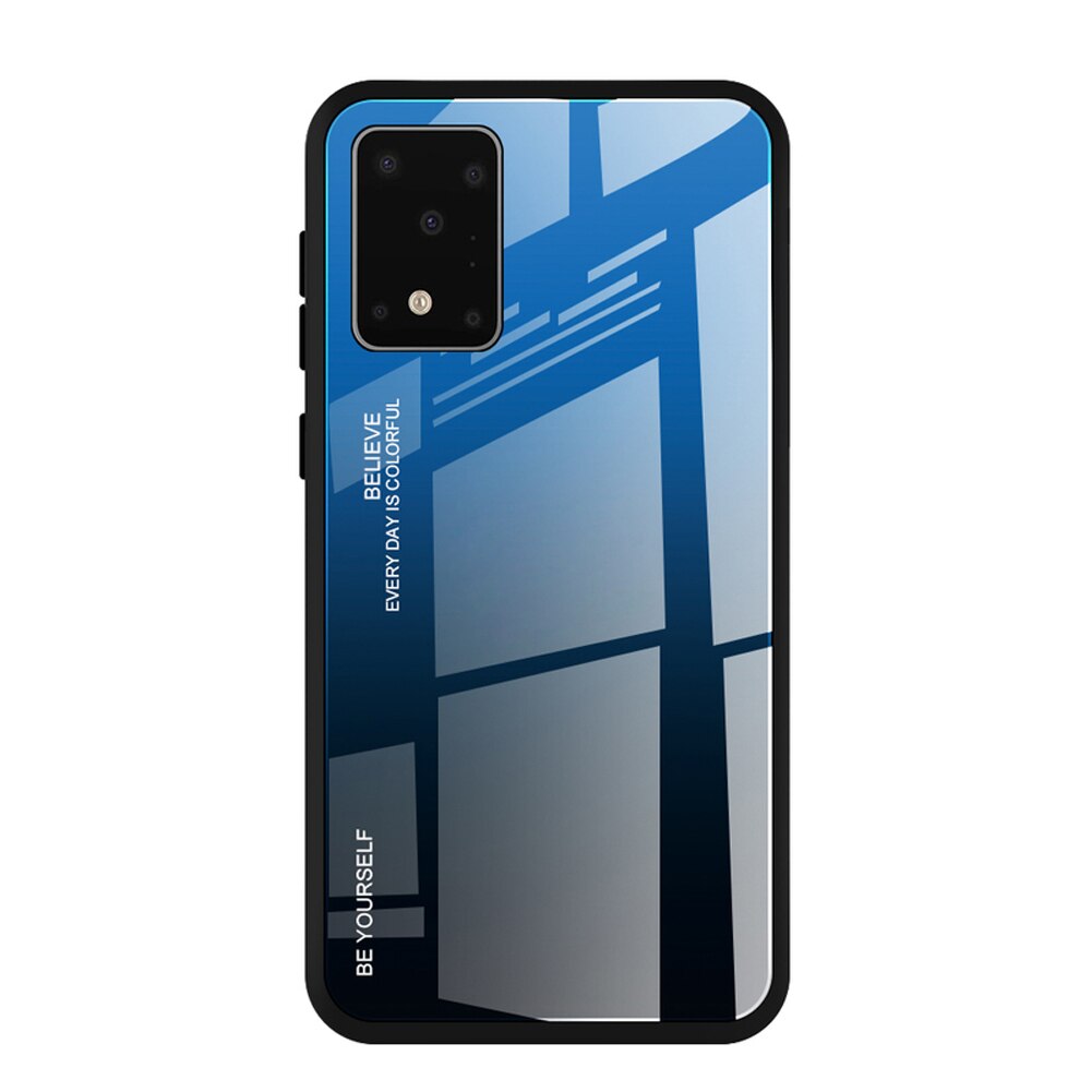 Luxus Gradienten Telefon Fall Für Samsung galaxy S20 Ultra S20 Plus Gehärtetem Glas Zurück Abdeckung Für Samsung galaxy A51 A71 coque: For Samsung S20Ultra / 7