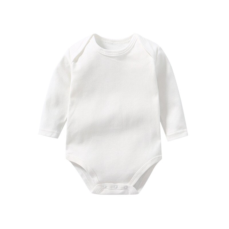 Winter Herfst Katoenen Baby Romper Wit Lange Mouw Bodysuits Voor Kid Baby Meisjes Jongens Kleding