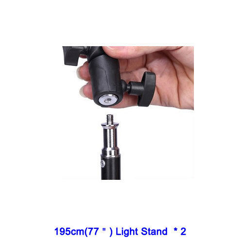 2 Stuks 195 Cm Light Stand Flash Studio Verlichting Paraplu Opvouwbare Studio Fotografie Light Flash Stand Ondersteuning Drie Flash Statief