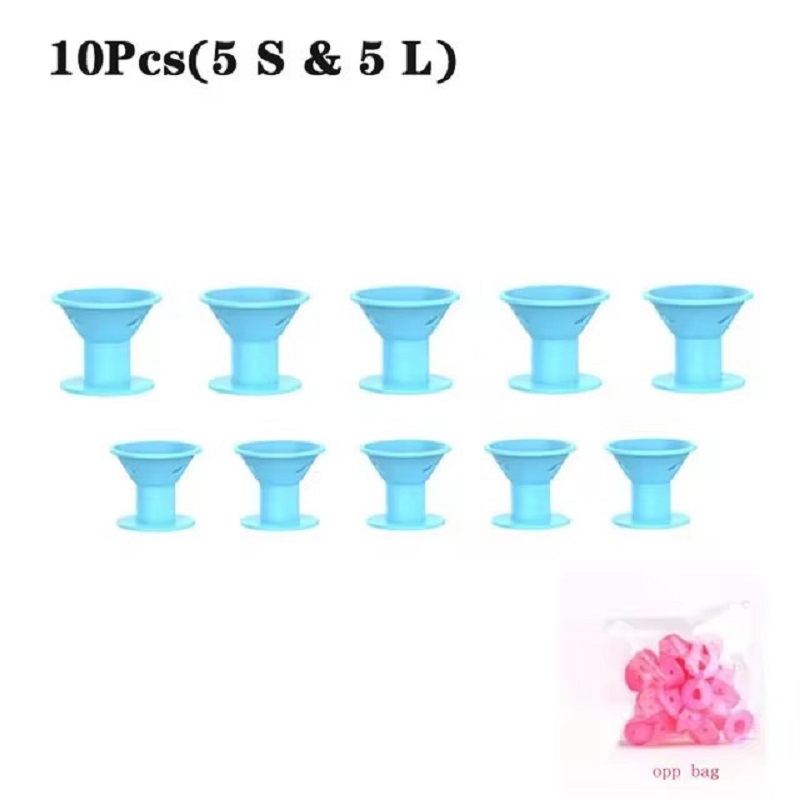 10/20 piezas rizador de pelo sin calor de silicona de goma suave, rulos mágicos para el cabello, Clips portátiles sin calor, herramientas de peinado para el cabello rizado DIY: Rojo