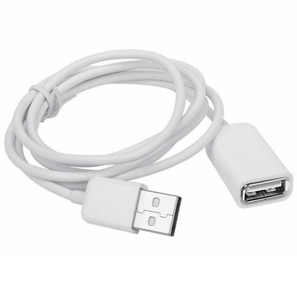 OcioDual Cable Alargador Prolongador USB 2,0 Macho Hembra Ordenador PC Blanco de un párrafo de extensión de 1m Puerto Conector