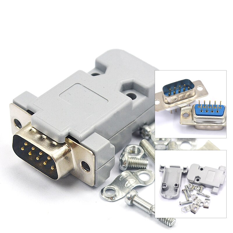 Conectores db9 9pin macho para masculino mini adaptador de mudança de gênero rs232 conector de série fêmea para fêmea para macho