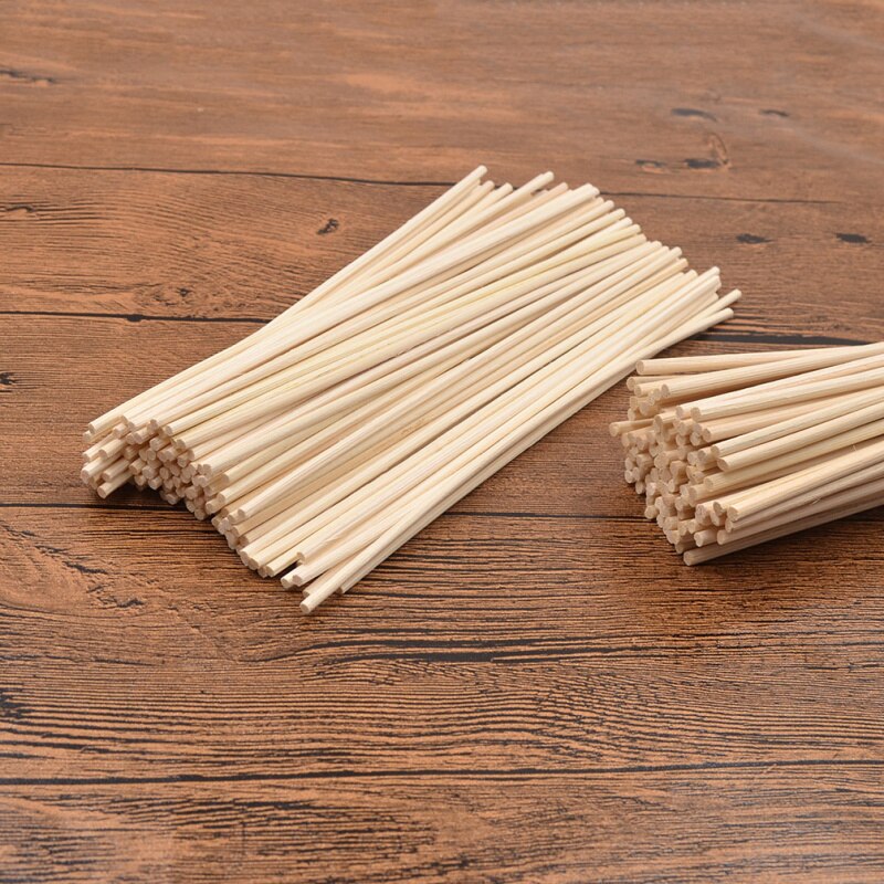 Difusor Carrizo de ratán de 3mm, palo de repuesto hecho a mano, palitos de ratán aromáticos, decoración del hogar, 100 Uds.