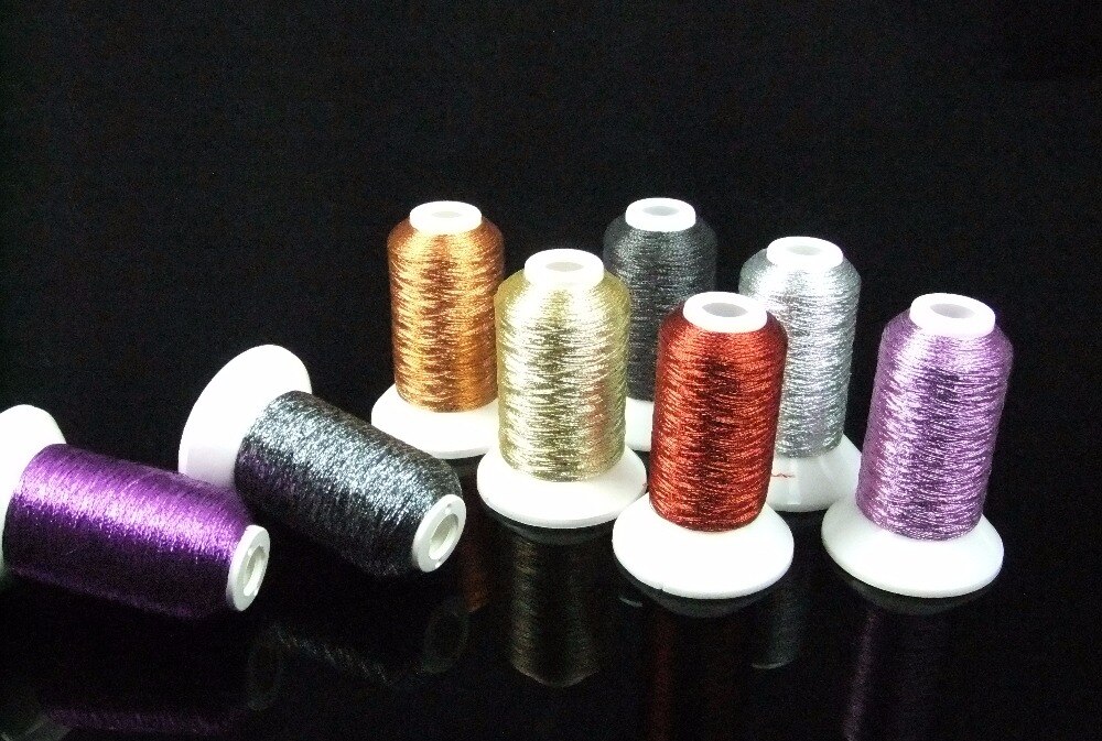 Simthread Metallic Embroidery Thread Halloween Colors For Brother/Babylock/Janome/Singer/Pfaff/Husqvaran/Bernina