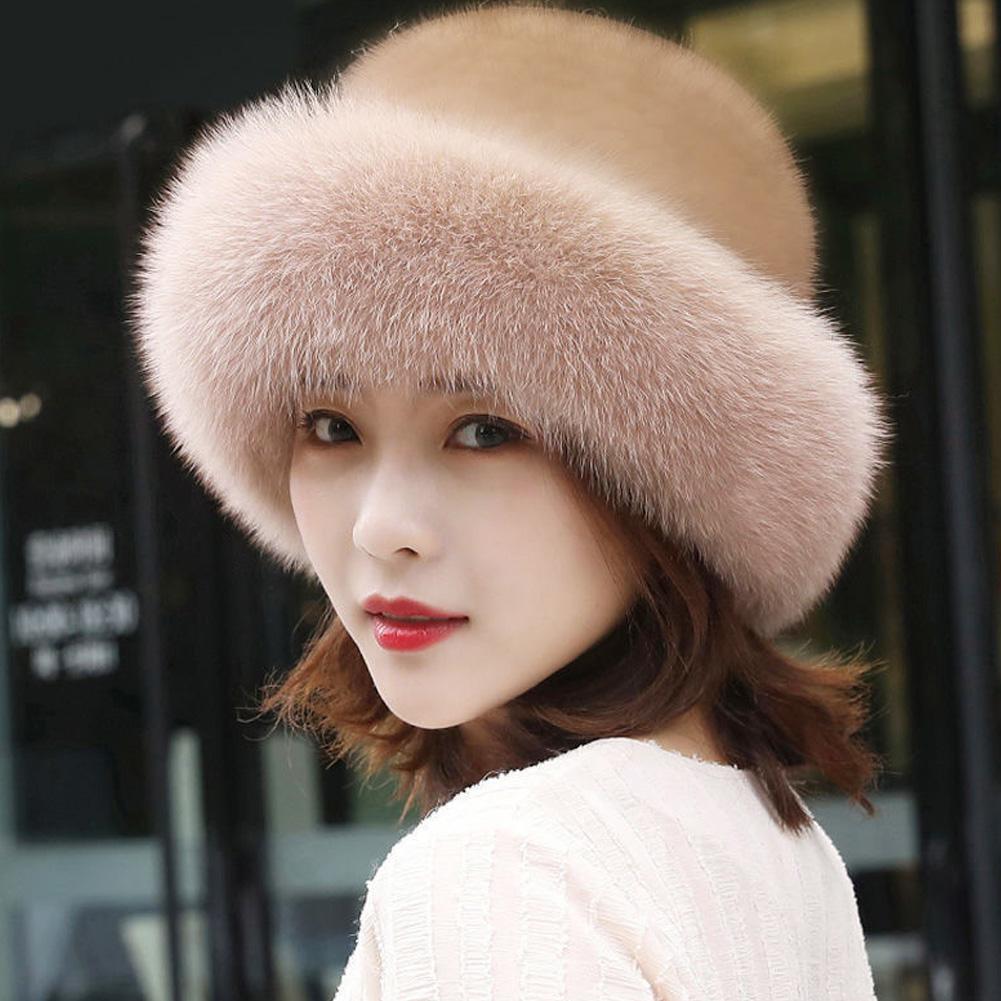 Winter Women Hat Soft Fluffy Faux Fur Hats Thicken Warm Hat Thick Beret Ladies Hat Winter Headgear