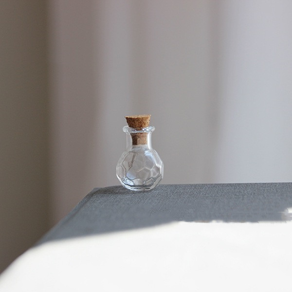 1/2/3 butelki szklane o różnych kształtach, małe butelki z korkami, z życzeniami uzdrawiania, szczęśliwego dryfowania, puste, małe słoiczki, dekoracja: Ja / Jasnozielony