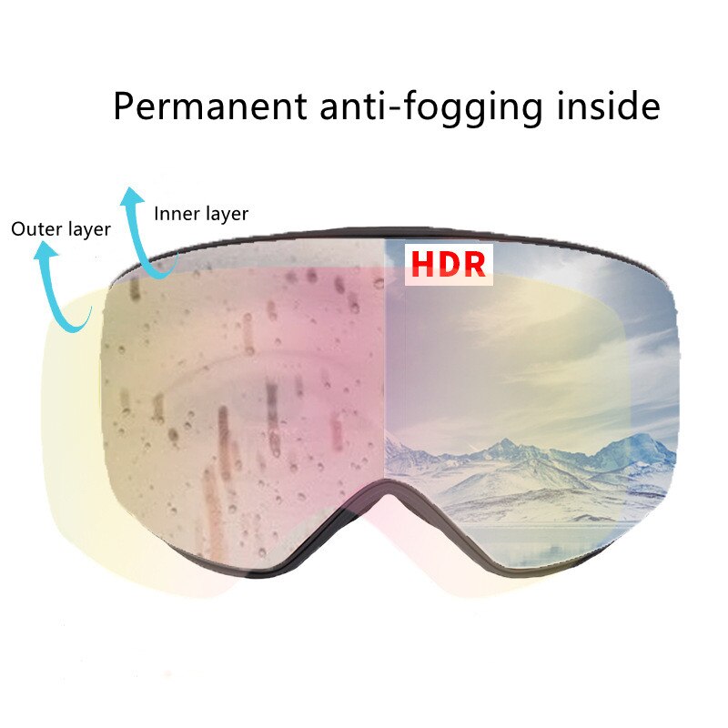 ski goggles double layers anti-fog ski mask glasses skiing snow men women snowboard goggles