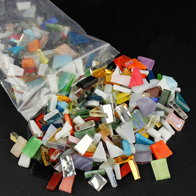 Carreaux de mosaïque en verre de cristal de couleurs mélangées, Puzzle, matériel artisanal pour enfants/enfants, 230g: A