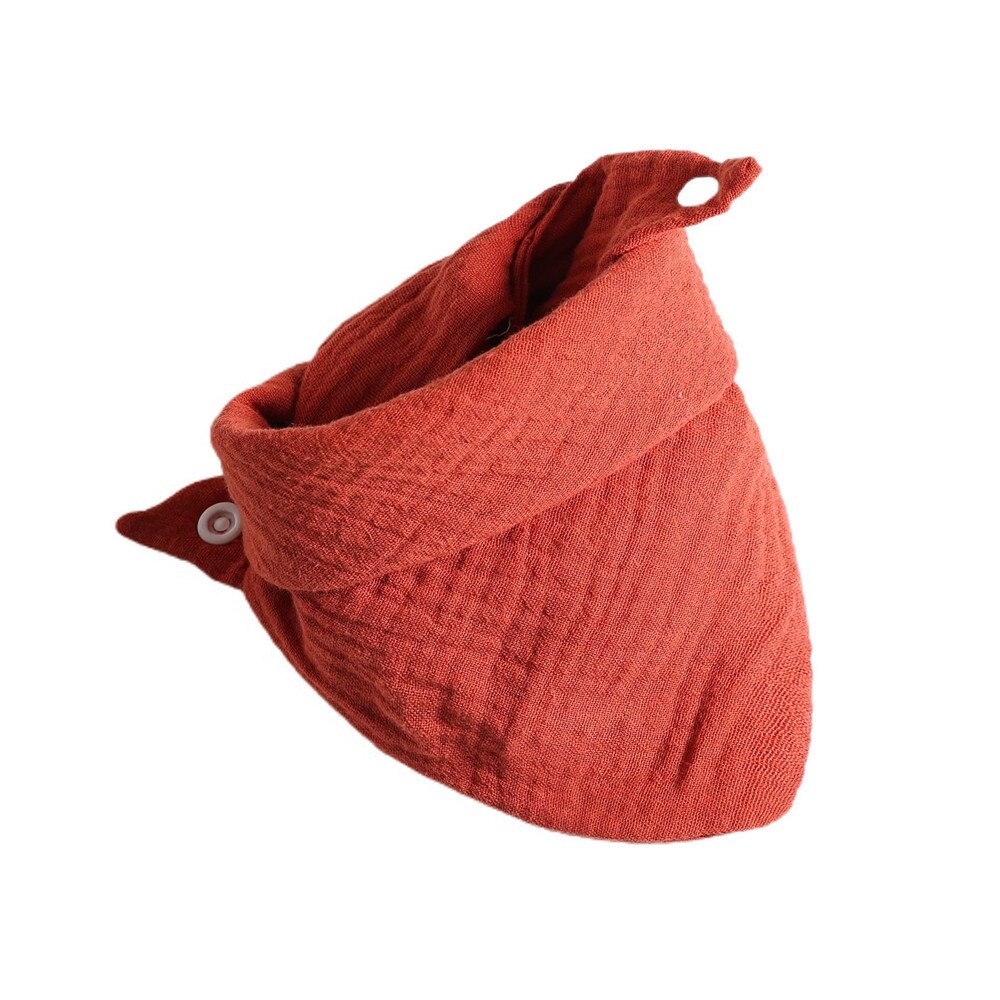 Bavaglino bavaglino tasca garza di cotone asciugamano saliva bavaglino fazzoletto bavaglino garza per bambini: Brick red