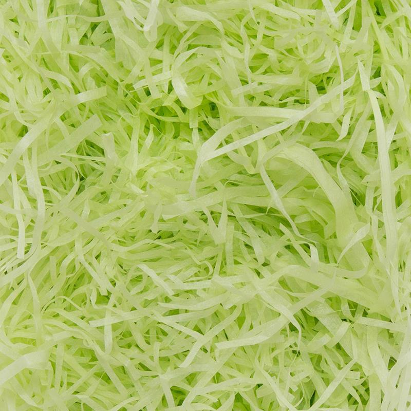 50g/ poser med strimlet raffiapapirfyllstoff, fargerikt raffiastrå til fylling av esker, bryllupsfestemballasjedekorasjon: Militærgrønn