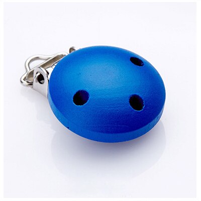 10pcs/lot Wooden Baby Children Pacifier Holder Clip Infant Cute Round Nipple Clasps For Baby Product: dark blue