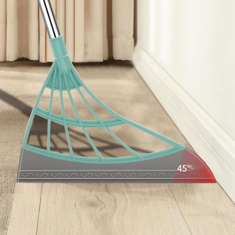 Rubber Broom Hand Push Broom Floor and Window Wiper Scraper Detachable Magic Broom Mop Floor Dirt Hair Remover Accessories