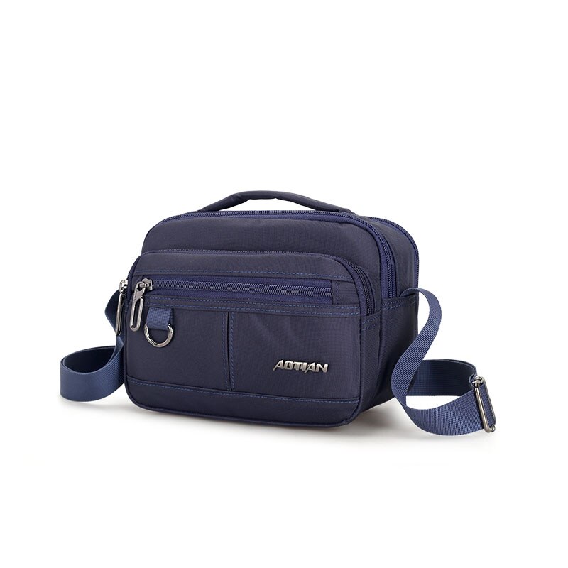 AOTIN Style Sling Bag Men Nylon Shoulder Bag Crossbody Bag For Man Waterproof Clutch Messenger Bags: dark blue