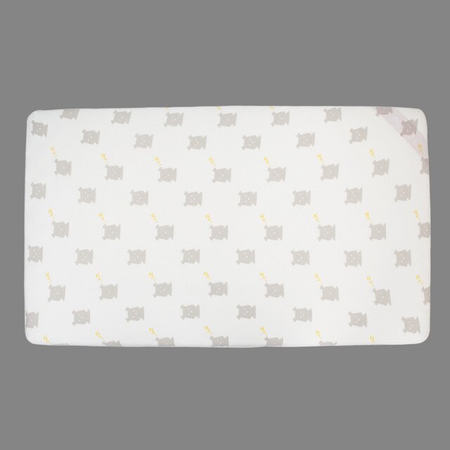 Warm Baby Bumper Newborn Sleeping Bedding Sets Double-Sides Print Cute Bear Baby Pillow Soft Toddler Protector Infant Room Decor: sheet